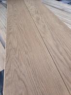 RESTPARTIJ 77.6 M2 EIKEN VLOER 18 CM KANT & KLAAR WIT GEOLIE, Parket, 75 m² of meer, Wit, Nieuw