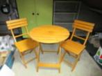 houten bistro set, Zo goed als nieuw, Stoel, Tuinset, Hout