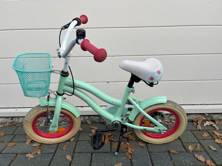 Meisjesfiets 12 inch incl zijwieltjes, Fietsen en Brommers, Fietsen | Kinderfietsjes, Gebruikt, Minder dan 16 inch, Zijwieltjes