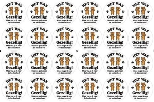 Traktatie bedankjes stickers vel naar de basisschool, Hobby en Vrije tijd, Stickers en Plaatjes, Nieuw, Sticker, Ophalen of Verzenden