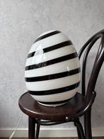 Ilu du Vetro glazen design lamp - zwart/wit swirl - 40 cm, Ophalen, Zo goed als nieuw, Glas, Minder dan 50 cm