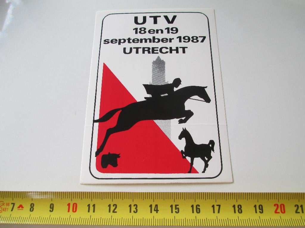 sticker Utrecht UTV 1987 *, Ophalen, Zo goed als nieuw
