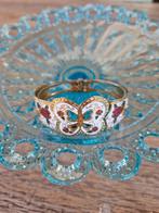 Vintage cloisonne  armband vlinder, Gebruikt, Ophalen of Verzenden