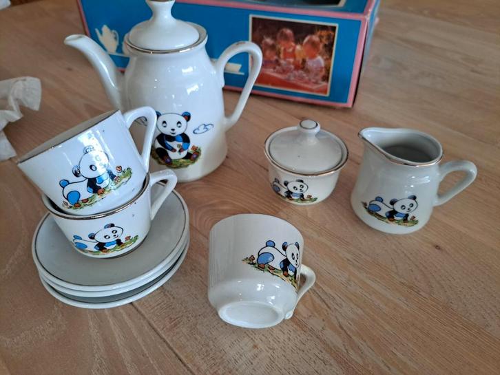 Vintage Kahla Porselein Kinderservies Panda Design, Antiek en Kunst, Antiek | Servies compleet, Ophalen of Verzenden