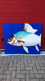 Mooi kleurrijk schilderij van vissen (100x120), Ophalen