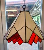 Tiffany -Stijl hanglamp rood wit glas in lood, Ophalen of Verzenden
