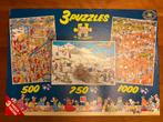 Jan van Haasteren puzzels 3 in 1ds -500, 750 en 1000stukjes, Hobby en Vrije tijd, Ophalen of Verzenden, 500 t/m 1500 stukjes, Zo goed als nieuw