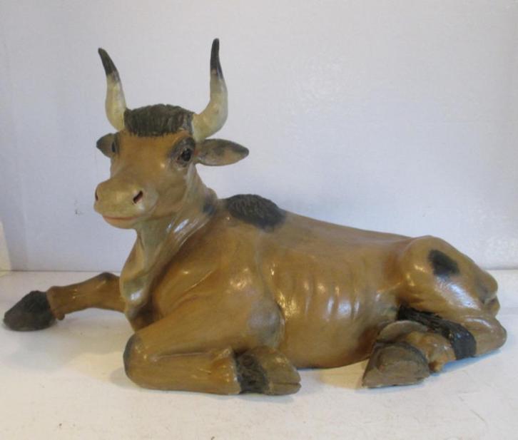 antieke 19eeuwse koe os slagerij beenhouwerij kerststal, Antiek en Kunst, Curiosa en Brocante, Ophalen