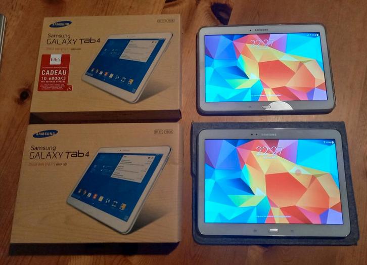 2x Samsung Galaxy Tab 4 10.1 SM-T530 in prima staat, Computers en Software, Android Tablets, Gebruikt, Wi-Fi, 10 inch, 16 GB, Uitbreidbaar geheugen