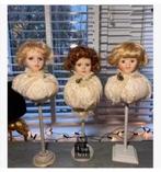 Korting 3 x pop met haar, kussen, belletjes, op stok pr.p.st, Nieuw, Ophalen of Verzenden, X, Pop