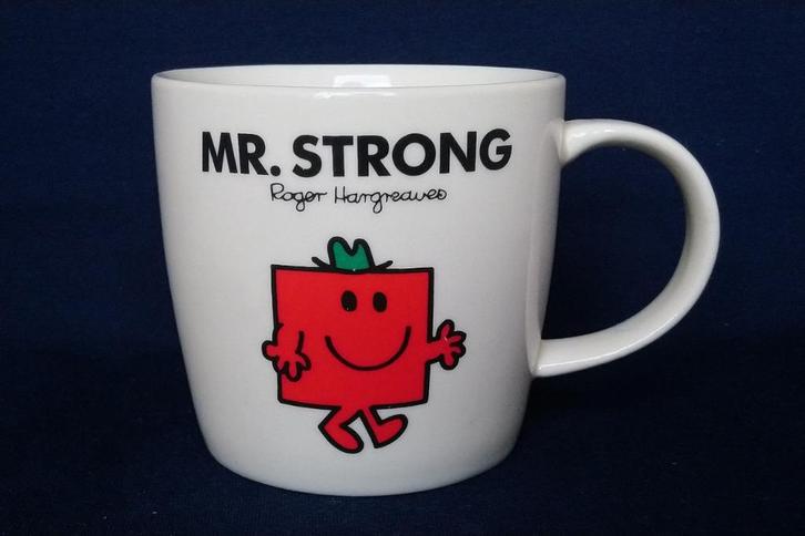 Roger Hargreaves - beker Mr. Strong, Huis en Inrichting, Keuken | Servies, Zo goed als nieuw, Kop(pen) en/of Schotel(s), Overige stijlen