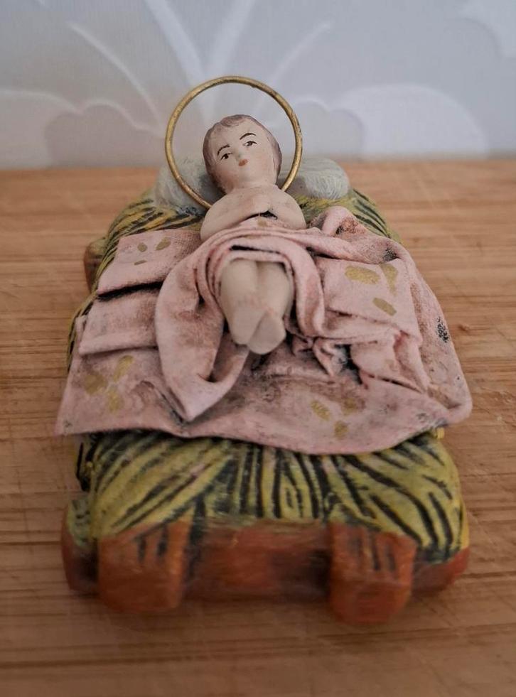 Exclusieve Kerstgroep - Handgeschilderd, Antiek en Kunst, Antiek | Religie, Ophalen of Verzenden