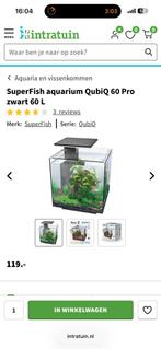 SuperFish Qubiq 60 Pro | 60L | 40 x 40 x 50,8CM Zwart, Dieren en Toebehoren, Ophalen of Verzenden, Gebruikt, Overige typen