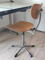 Vintage industriële bureaustoel/tekenstoel, Huis en Inrichting, Ophalen, Gebruikt, Eén
