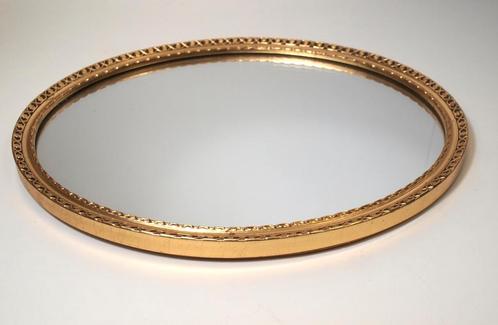 Pieterman spiegel - ovaal - hout - verguld, Antiek en Kunst, Antiek | Spiegels, Minder dan 50 cm, Minder dan 100 cm, Ovaal, Ophalen of Verzenden