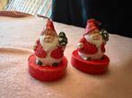 Twee kerstman waxinelichtjes kerst kaars, Diversen, Kerst, Ophalen of Verzenden