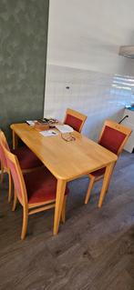 Eettafel en 4 stoelen, Ophalen, Gebruikt, 50 tot 100 cm, Vier personen