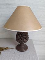 Prachtige unieke dennenappel lamp keramiek Sicilia pinecone, Minder dan 50 cm, Ophalen of Verzenden, Zo goed als nieuw, Hout