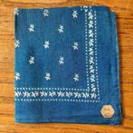 Vintage zakdoekje dames (nieuw) Swiss - blauw - 100% katoen, Ophalen of Verzenden