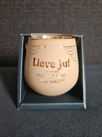 Theelichthouder Lieve juf NIEUW beschikbaar voor biedingen