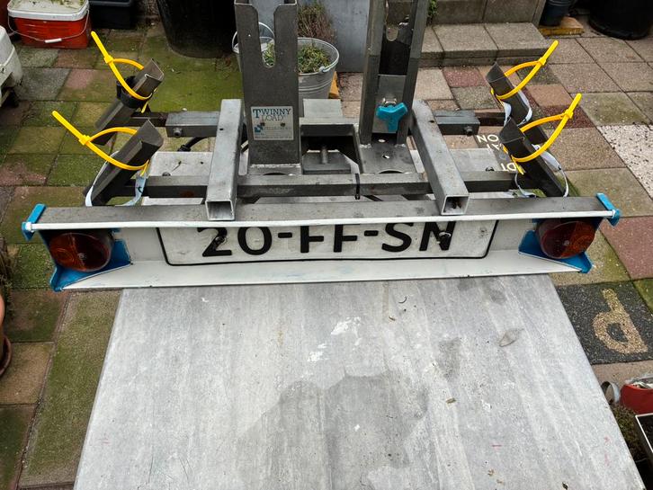 Twinny load fietsdrager voor 2 fietsen met toebehoren, Auto diversen, Fietsendragers, Gebruikt, Trekhaakdrager, 2 fietsen, Ophalen