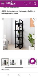 Zwart ijzer frame boekenkast nieuw in doos, Ophalen, Nieuw, 25 tot 50 cm, Minder dan 100 cm