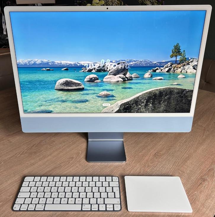 iMac 24” 256GB / 8GB blauw 2021, Computers en Software, Apple Desktops, Zo goed als nieuw, iMac, SSD, 4 Ghz of meer, 8 GB, Ophalen