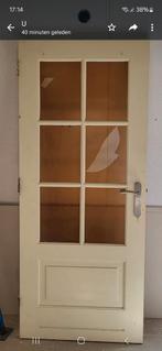 Deurkozijn hardhout met binnendeur, 80 x 201 cm, Deurkozijn, Gebruikt, Ophalen