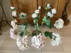 9 Mooie zijde bloemen 3 rozen 6 hortensia’s, Ophalen, Zo goed als nieuw
