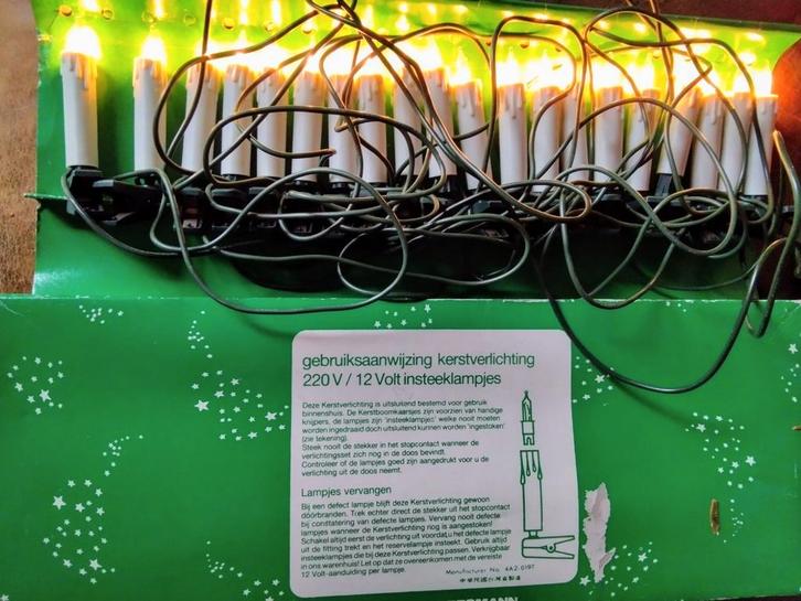 Kerstboomverlichting - Insteeklampjes, Huis en Inrichting, Lampen | Hanglampen, Gebruikt, Minder dan 50 cm, Kunststof, Metaal
