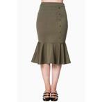 BANNED "History Repeats" Skirt - Forest Green - Maat 48/4XL, Dancing Days by BANNED, Rok, Nieuw, Ophalen of Verzenden