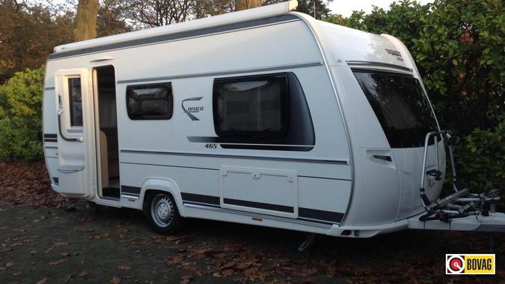 Fendt Bianco Activ 465 SGE met mover & Thule luifel, Caravans en Kamperen, Caravans, tot en met 3, 1250 - 1500 kg, Overige, Fendt