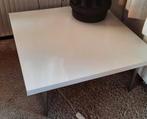 Houten vierkante salontafel., Huis en Inrichting, Tafels | Salontafels, Ophalen, Gebruikt, 50 tot 100 cm, Vierkant