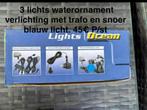 Vijververlichting 3-lichts Blauw - Nieuw in Doos, Ophalen of Verzenden, Nieuw