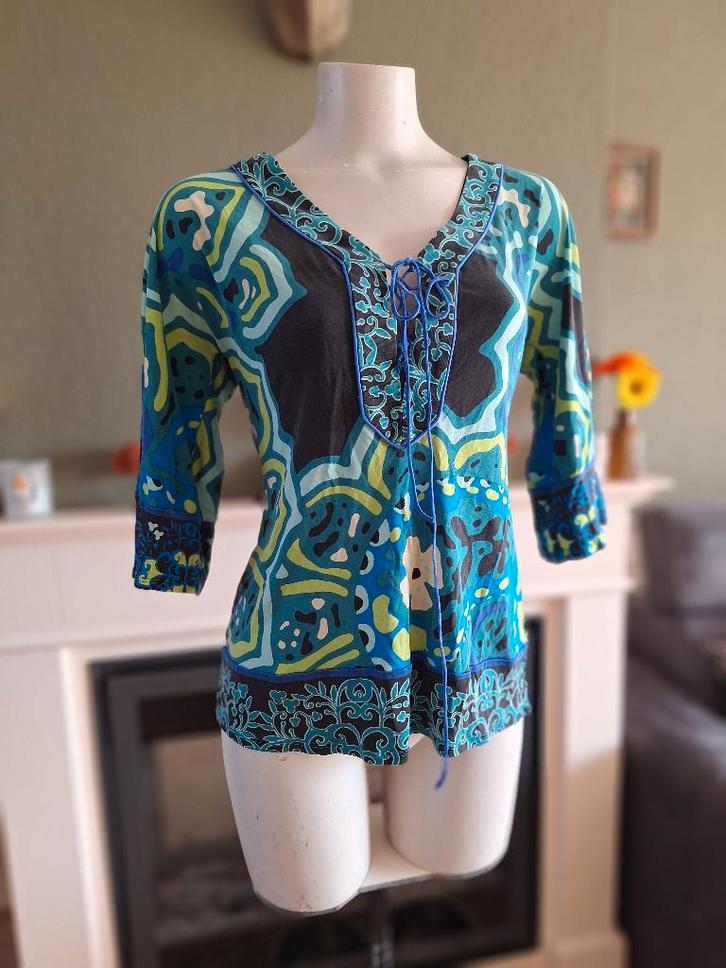 Hale Bob zijden kleurrijke tuniek M 38 gratis verzenden, Kleding | Dames, Blouses en Tunieken, Zo goed als nieuw, Maat 38/40 (M)