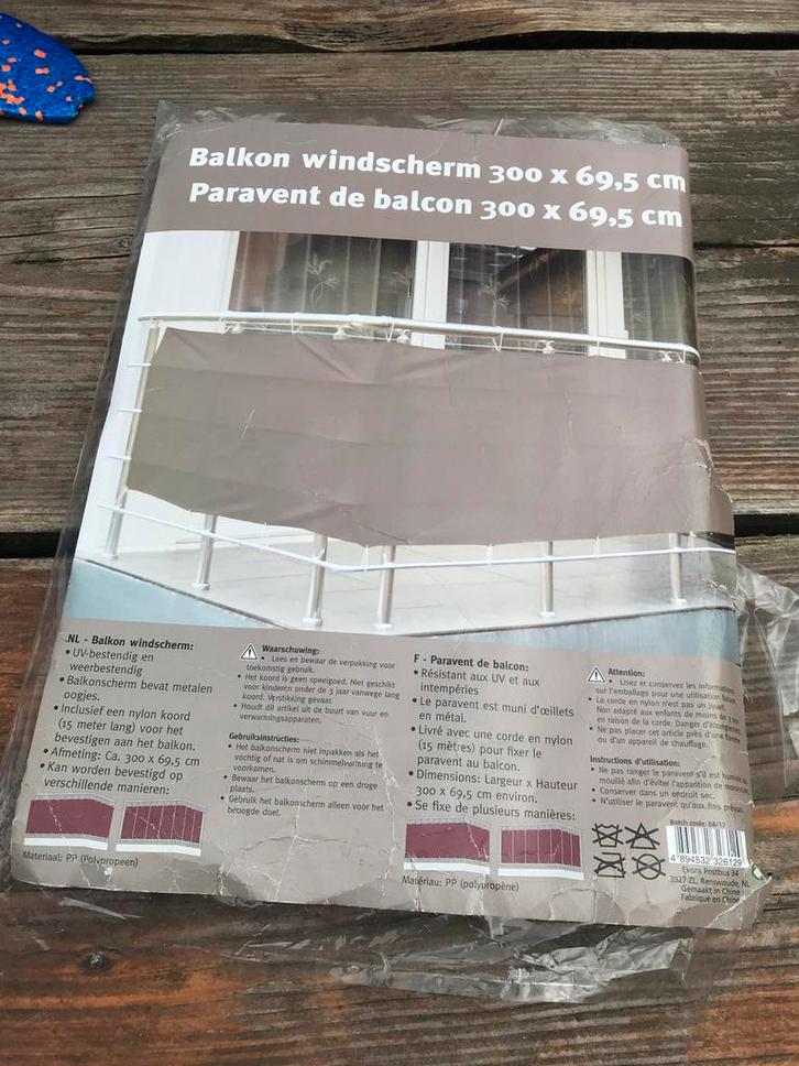 Balkon windscherm 300 x 69,5 cm - Nieuw, Caravans en Kamperen, Windschermen, Nieuw, Ophalen of Verzenden