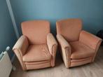 2 gele fauteuils, Huis en Inrichting, Fauteuils, Ophalen, Gebruikt, 75 tot 100 cm, 75 tot 100 cm