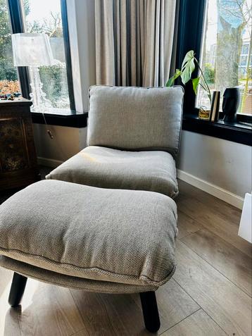 Zuiver Lazy Zack fauteuil inclusief Hocker