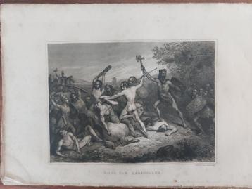 7 / Dood van Kariovalda tegen Germanen in jaar 16 - gravure beschikbaar voor biedingen