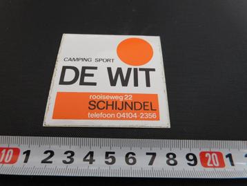 sticker Schijndel DE WIT camping Sport  rooiseweg 22  beschikbaar voor biedingen