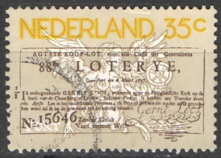 Nederland NVPH nr 1084 gestempeld 300jr Staatsloterij 1976, Postzegels en Munten, Postzegels | Nederland, Gestempeld, Na 1940
