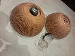 Hanglamp bamboe plus reserve kap, Ophalen, Bohemian, Zo goed als nieuw, Minder dan 50 cm