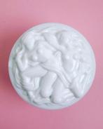 Vintage Art Nouveau st 50s persglas glas bakje Schlevogt wit, Verzenden