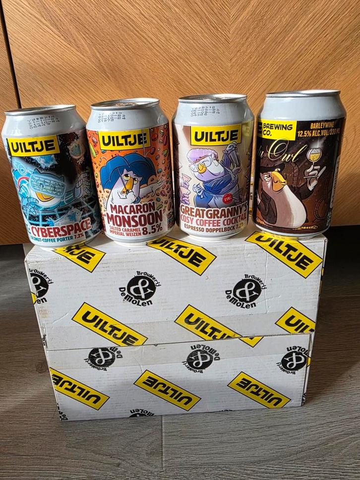 4 Uiltje Bieren - Stout en porter, Verzamelen, Biermerken, Nieuw, Overige typen, Overige merken, Ophalen