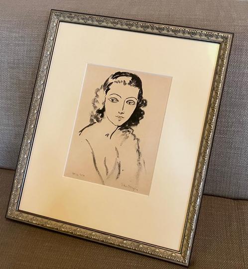 Kees van Dongen – pochoir ‘Portrait de Femme’ - 1925, Antiek en Kunst, Kunst | Litho's en Zeefdrukken, Ophalen of Verzenden