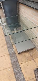 Lourens Fisher tafel - Glas, Huis en Inrichting, Ophalen, Gebruikt, 50 tot 100 cm, Glas