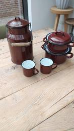 Lot emaille ossenbloedrood, Antiek en Kunst, Antiek | Emaille, Ophalen