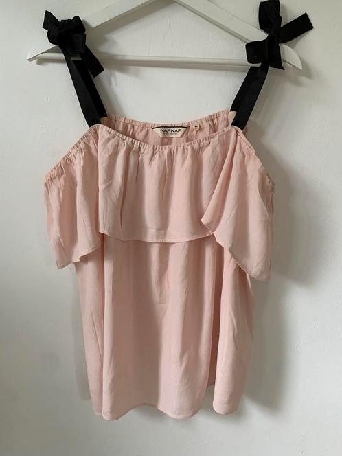 Lichtroze top met strikbandjes NAF NAF maat 40, Kleding | Dames, Tops, Zo goed als nieuw, Maat 38/40 (M), Roze, Zonder mouw, Ophalen of Verzenden