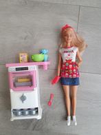 Z.g.a.n.: Barbie cupcake speelset met oven Mattel, Ophalen of Verzenden, Zo goed als nieuw, Barbie