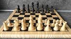 Houten Schaakspel, Schaakbord + Schaakstukken + Damstenen, Ophalen of Verzenden, Minder dan 500 stukjes, Zo goed als nieuw, Schaken